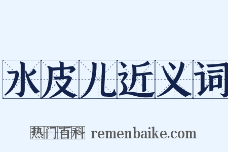 水皮儿近义词是什么意思的图片